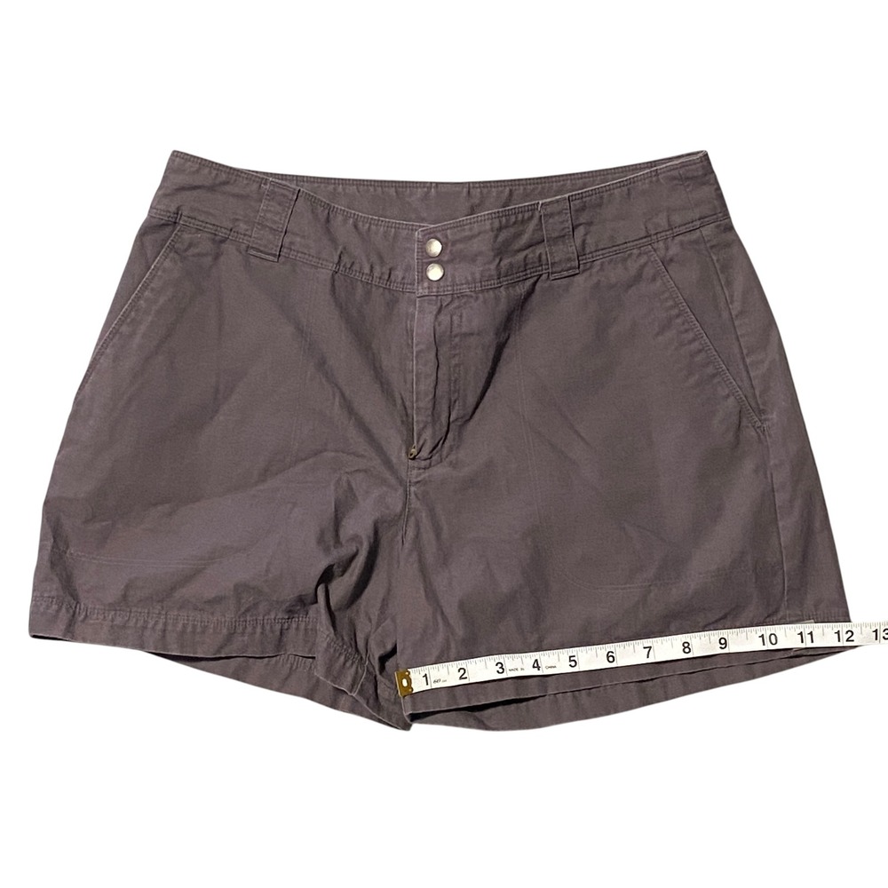 Patagonia Womens Organic Cotton Hiking Utility Shorts Gray Size 8 Double Button - Picture 6 of 8